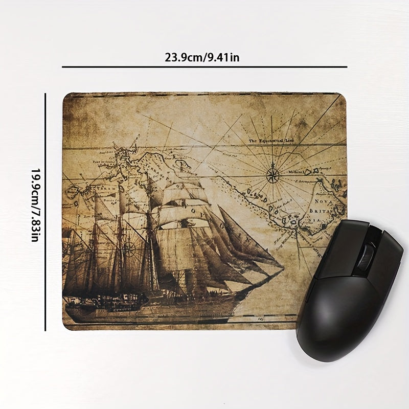 Retro Cloth Surface Mouse Pad Set with Anti-skid Rubber