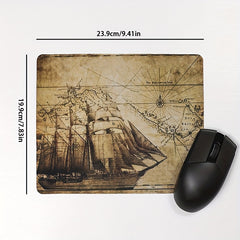 Retro Cloth Surface Mouse Pad Set with Anti-skid Rubber