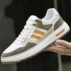 Men's Mesh Skate Shoes Lace Up Comfy Non Slip Sneakers