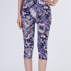 Floral Print Skinny Stretchy Leggings High Waist Yoga Leggings