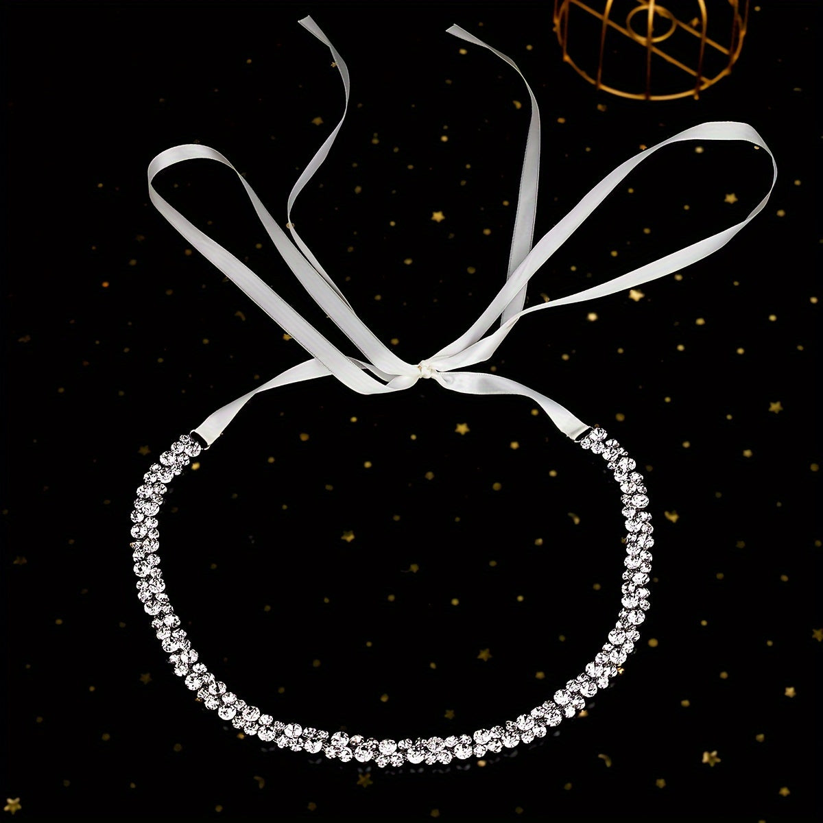 Sparkling Crystal Bridal Belt Thin Rhinestone Wedding Dress Accessory
