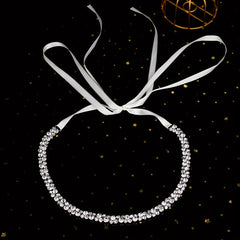 Sparkling Crystal Bridal Belt Thin Rhinestone Wedding Dress Accessory