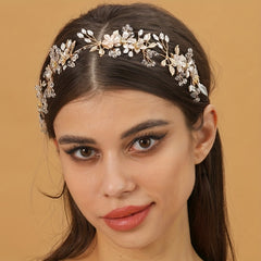Crystal Pearl Headband Tiara Bridal Hairband Wedding Hair Accessories