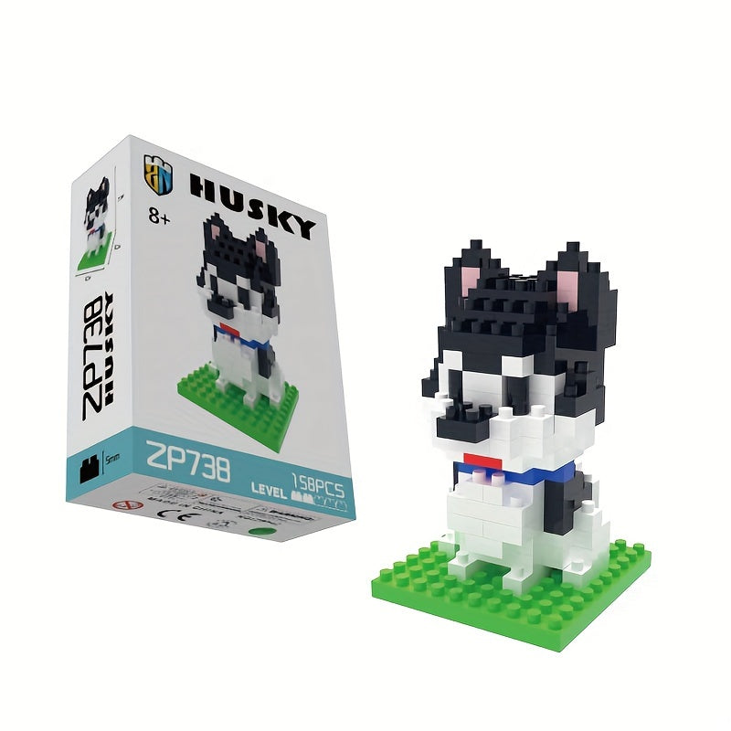 Dog Building Blocks Model DIY Assembled Block Toys