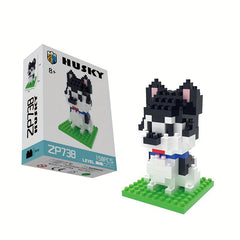Dog Building Blocks Model DIY Assembled Block Toys