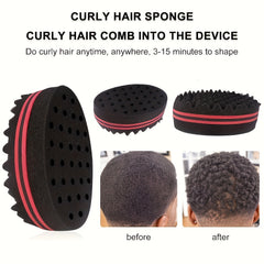 Hair Sponge Set Afro Hair Sponge Barber Brush Pick and Twist Comb for Girls