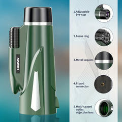 Waterproof Monocular BAK4 Prism for Bird Watching Hiking Camping