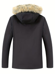 Men's Fleece Hooded Zipper Coats For Winter