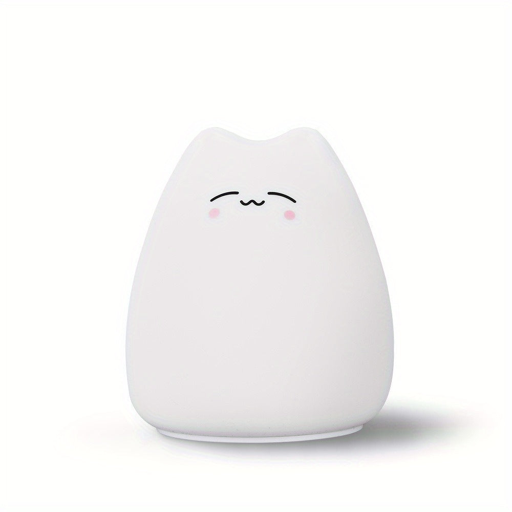 Adorable Cat Silicone Night Light for Kids