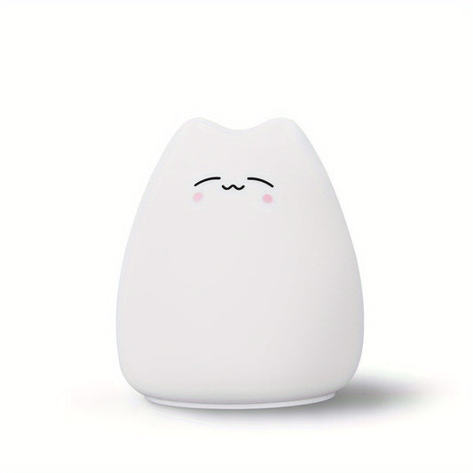 Adorable Cat Silicone Night Light for Kids
