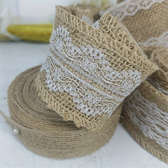 DIY Burlap Decorative Ribbon Jute Webbing Edge Ribbon 78 74inch 6 6ft Per Roll
