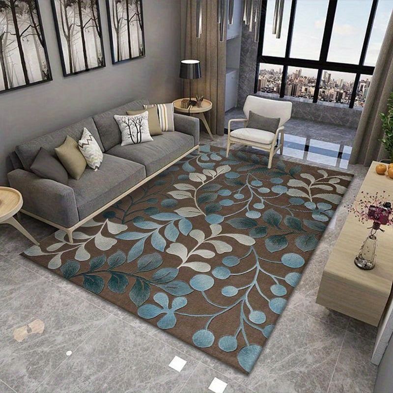 Non Shedding Floral Floor Mat for Modern Home Decor 62.99x78.74 Inches