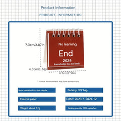 Mini Punch Card Calendar Student Gift Desktop Decoration Desk Calendar