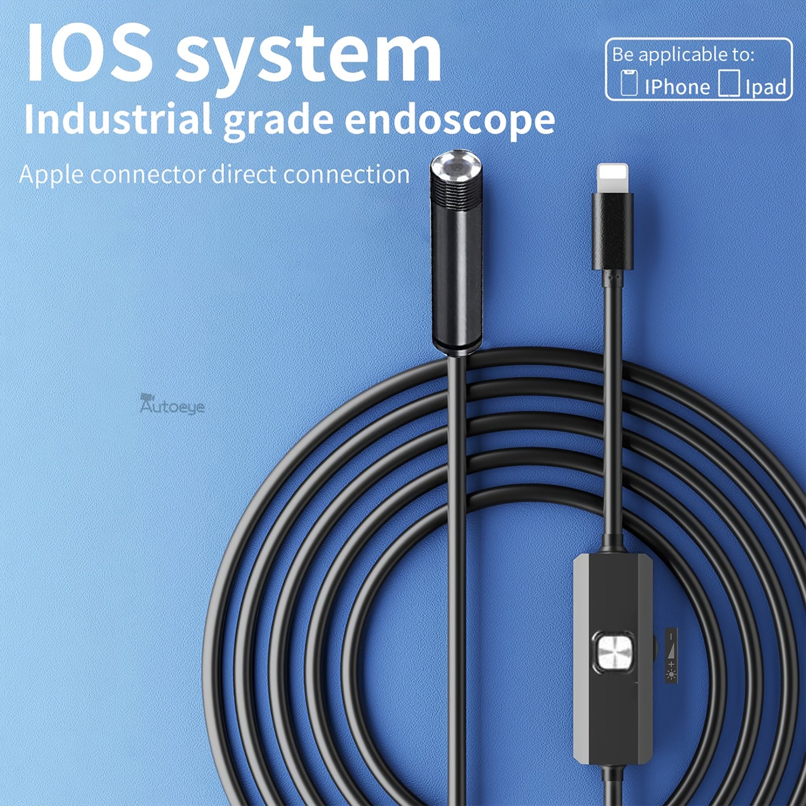 HD Industrial Endoscope Camera 1m10m Wired Pipe Inspection Borescope 8MM Lens