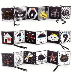 Soft Baby Cloth Book & Cards Set, High Contrast Educational Toy for Boys Girls