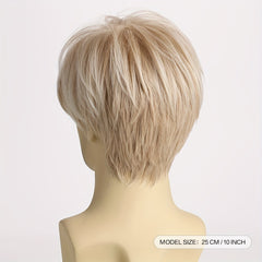 Men's Golden Short Curly Wig for Daily Wear
