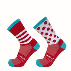 Men's Professional Stripes Dots Socks Nylon Outdoor Cycling