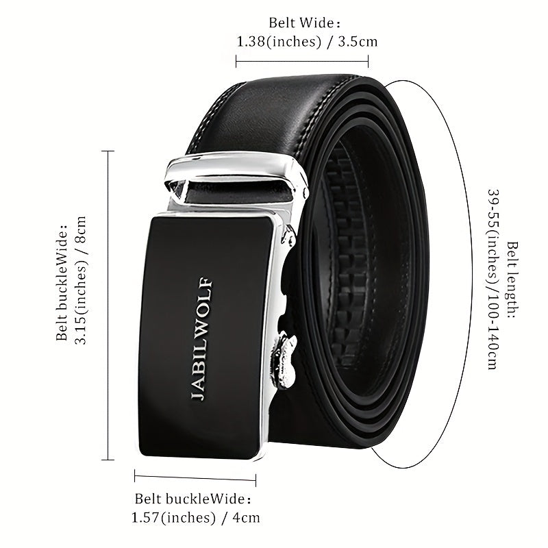 Men's Leather Belt Business Casual Automatic Buckle Belt