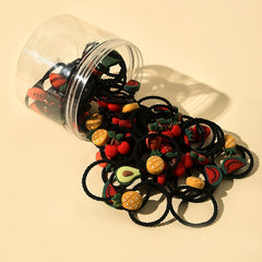 30pcs Girls Fruit Hair Tie Stretch Hair Rope Hair Ring Hair Accessories
