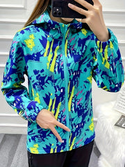 Waterproof Fleece Liner Outdoor Jacket Climbing Hooded Coat Women's Activewear