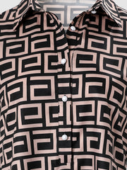 Short Sleeve Lapel Casual Dress Button Up for Summer & Spring