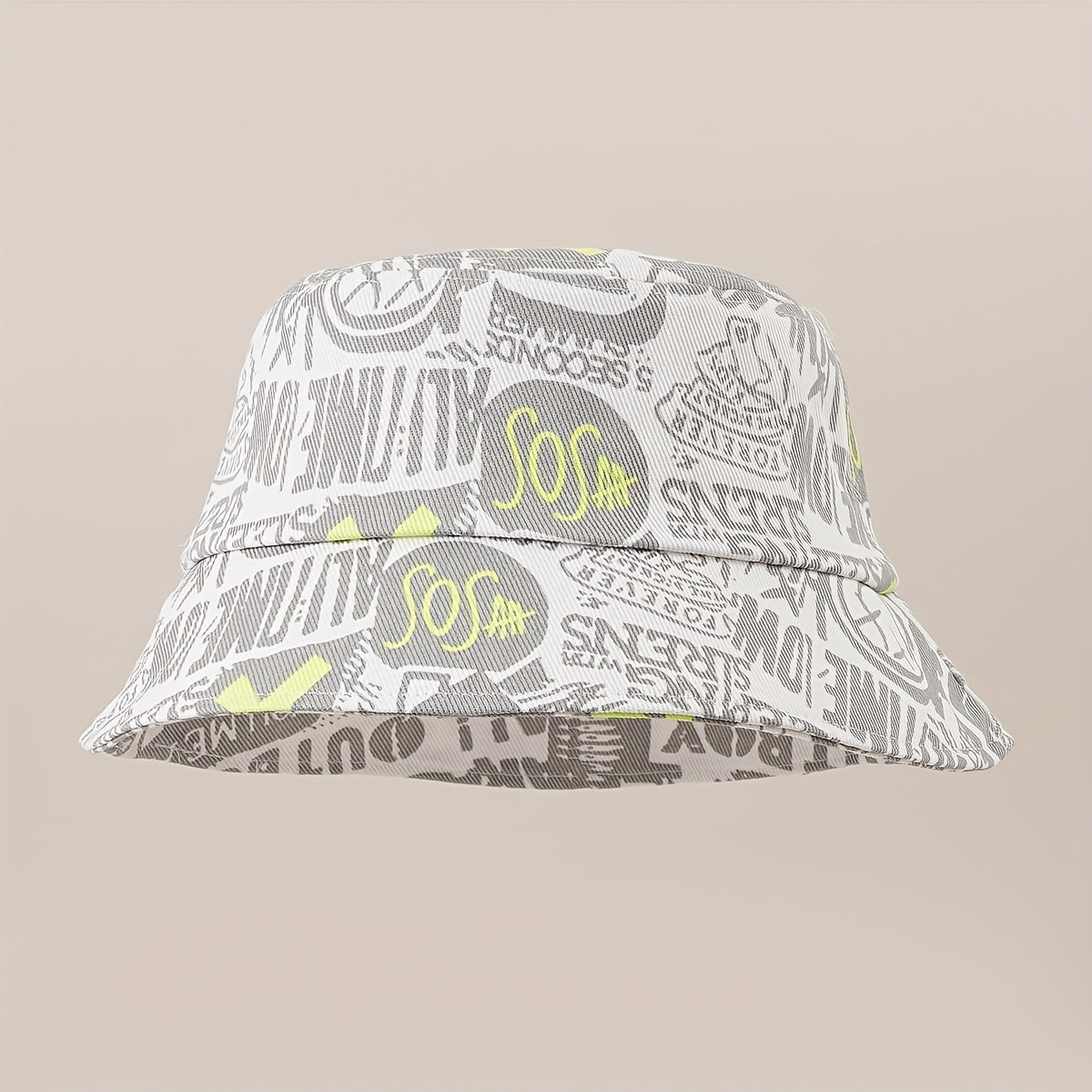 Street Cartoon Big Brim Bucket Hat Basin Hat Face Cover Sun Hat