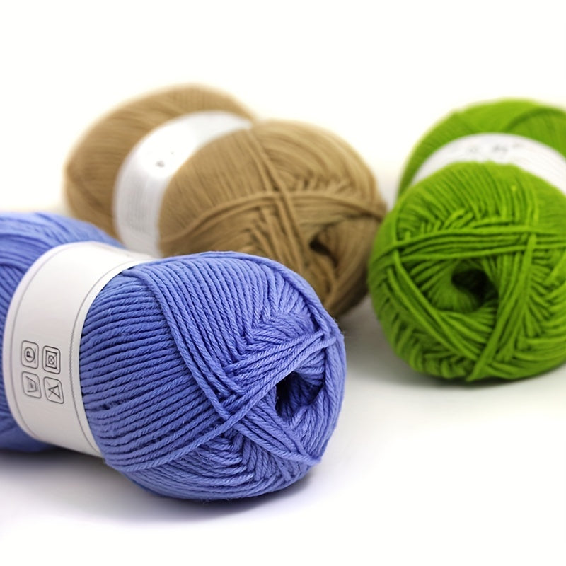 3pcs Assorted Soft 4-Ply Polyester Yarn for Knitting Crocheting