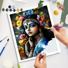DIY Paint by Numbers Kit for Adults Floral Woman Unframed Canvas