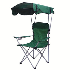 Portable Folding Armchair with Canopy for Camping and Beach