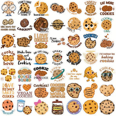 50pcs Cartoon Cookies Graffiti Stickers Waterproof DIY Stickers