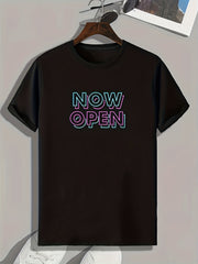 Graphic Print Men's Tee for Summer