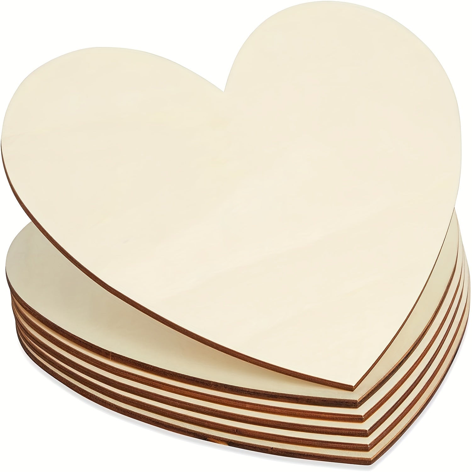 2pcs Wooden Hearts For Crafts DIY Holiday Decor
