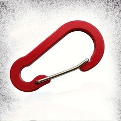 1pc Aluminum D Shape Climbing Snap Clip Lock Buckle Keychain Clips