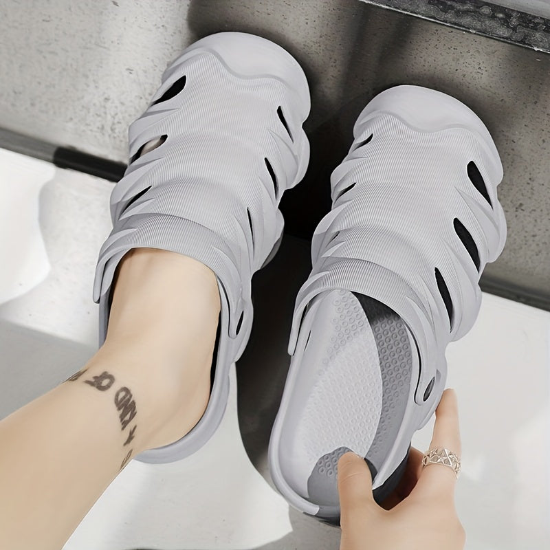 Unisex Grey Clogs Garden Shoes Lightweight Sandals