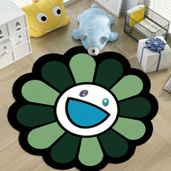 Sunflower Round Floor Mat Rug Non-slip Door Mat Indoor