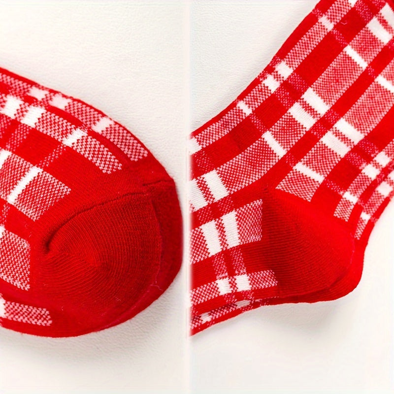 5 Pairs Christmas Print Socks Women's Stockings & Hosiery