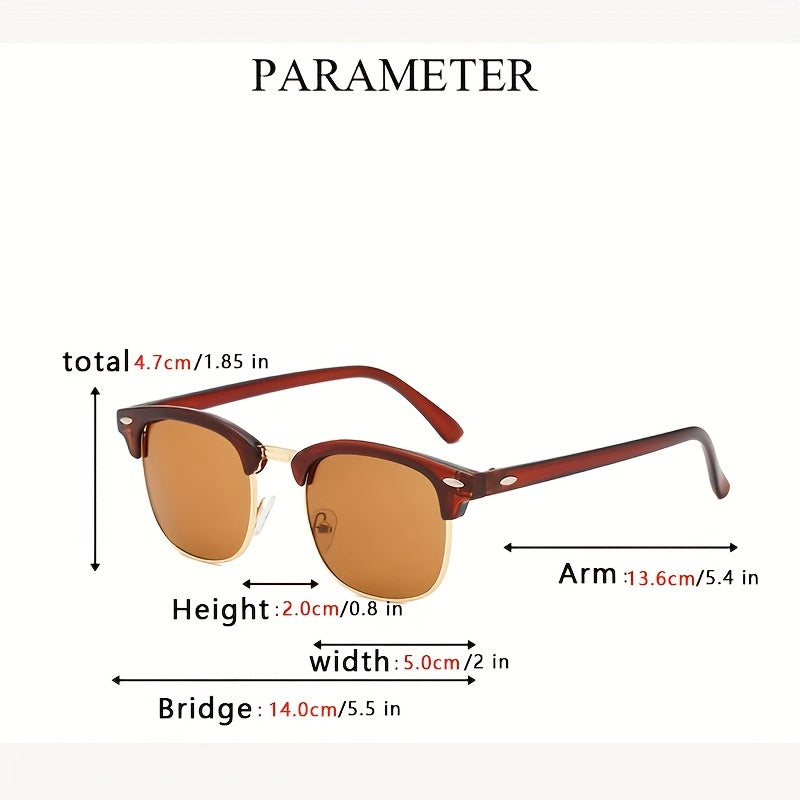 Men's Retro Sunglasses UV400 Protection for Driving & Cycling