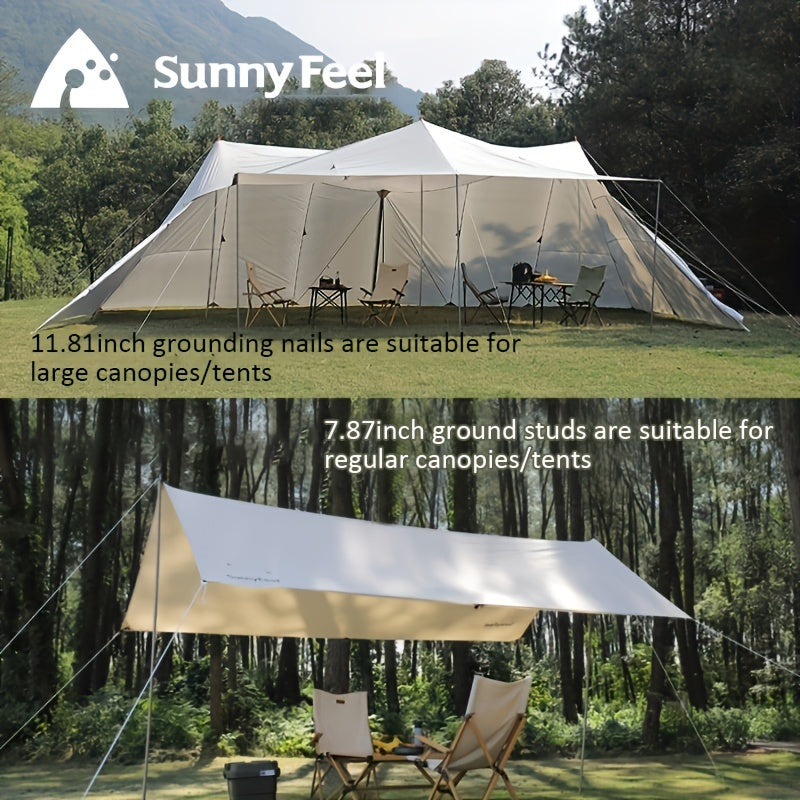 4pcs Heavy Duty Steel Tent Pegs - Portable Awning Stakes
