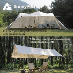 4pcs Heavy Duty Steel Tent Pegs - Portable Awning Stakes