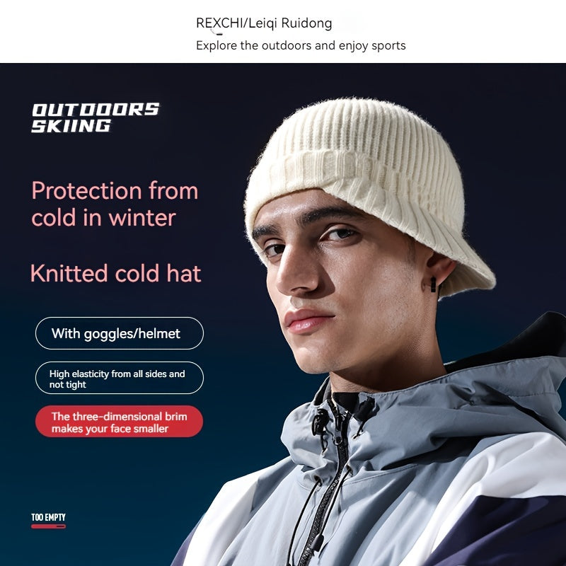 Knitted Skiing Hat Men Women Outdoor Sports Cycling Ear Protector Warm