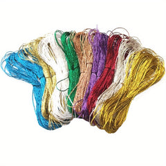 18 Metallic Embroidery Thread Cross Stitch Floss Decorative Sewing 9 Colors