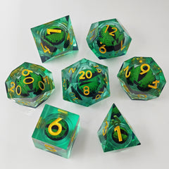 7pcs Dragon Eyes Resin Polyhedral Dice Set for RPG