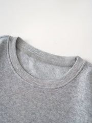 Bee Printed Warm Sports Sweatshirts Long Sleeve Round Neck Casual Pullover