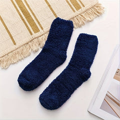 Winter Coral Fleece Floor Socks US7.5-9.5