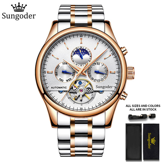 SUNGODER Auto Mechanical Men's Watch Stainless Steel Water Resistant