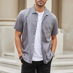 Men's Cotton Casual Shorts with Drawstring