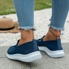 Women's Knit Walking Shoes Breathable Slip On Sports Lightweight Sneakers