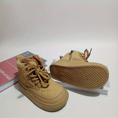Girl's High Top Boots Non Slip Lace Up Casual Shoes