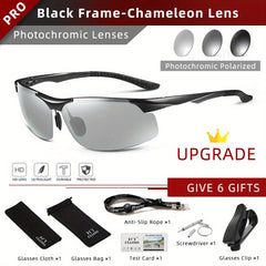 CLLOIO Photochromic Lens Polarized Sunglasses for Sports