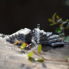 2pcs Stone Steps Resin Crafts for Bonsai Plant Outdoor Decoration